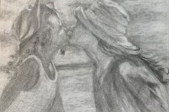 Beach Kiss  Graphite on Paper 4 x 6