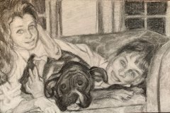 Rocky & Friends Graphite on Paper 4 x 6